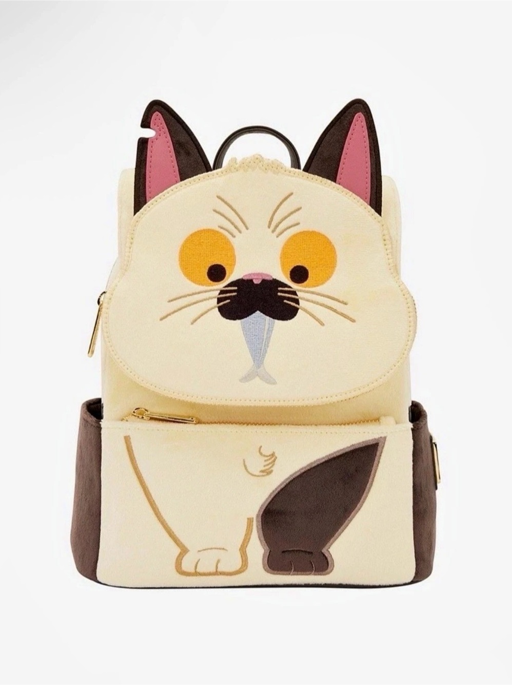Disney Pixar Loungefly Cat Backpack Cat Backpack Cream & Brown NWT
